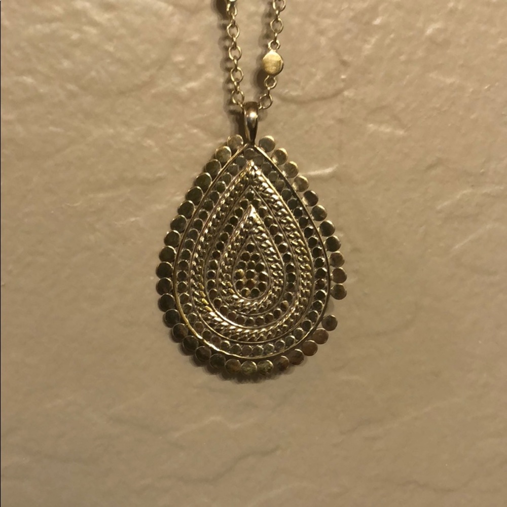 Anna Beck tear drop long necklace